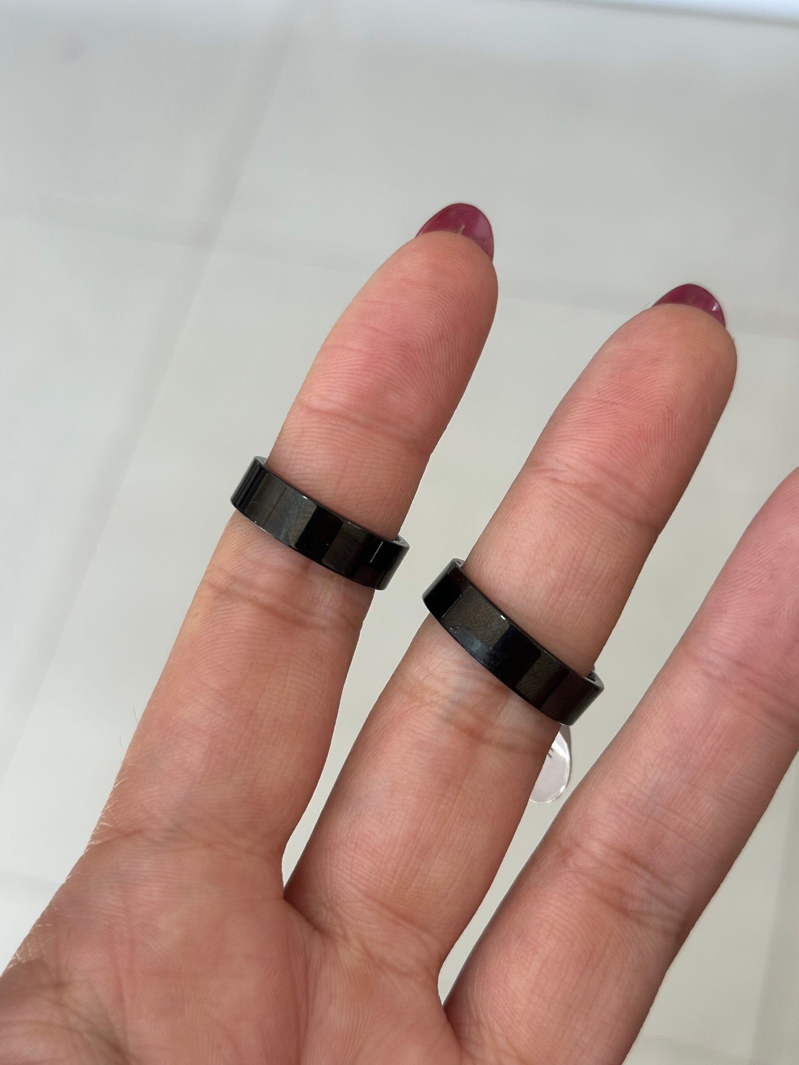 Anillo liso negro
